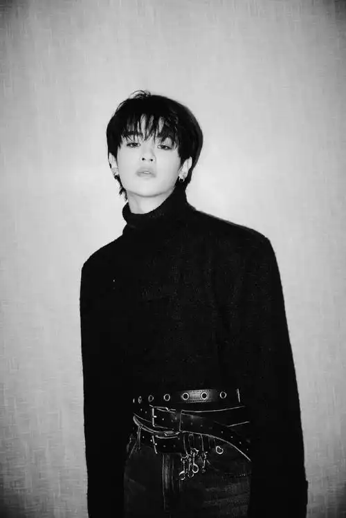 黄明昊黑白质感大片