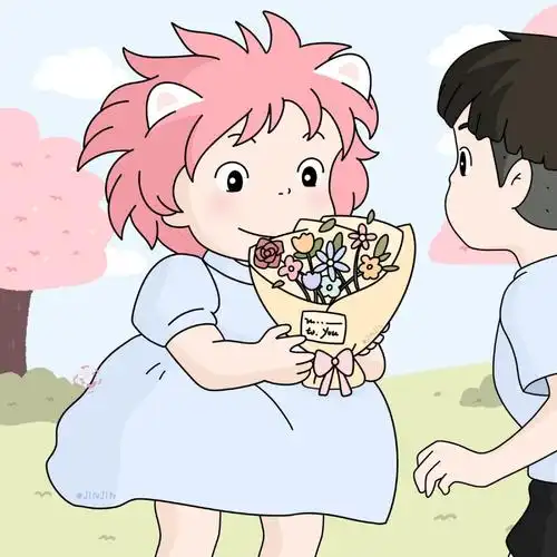 可爱的甜妹情头《悬崖上的金鱼姬》人物原… - 堆糖,美图壁纸兴趣社区