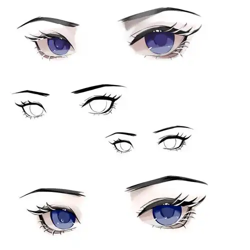 二次元眼睛练习(临摹)