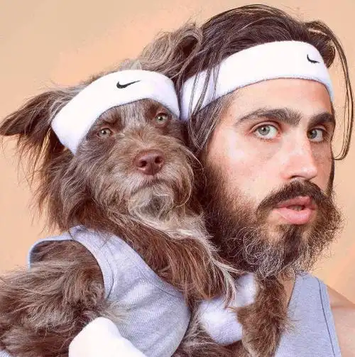 和狗狗有"夫妻相"的男人(组图)