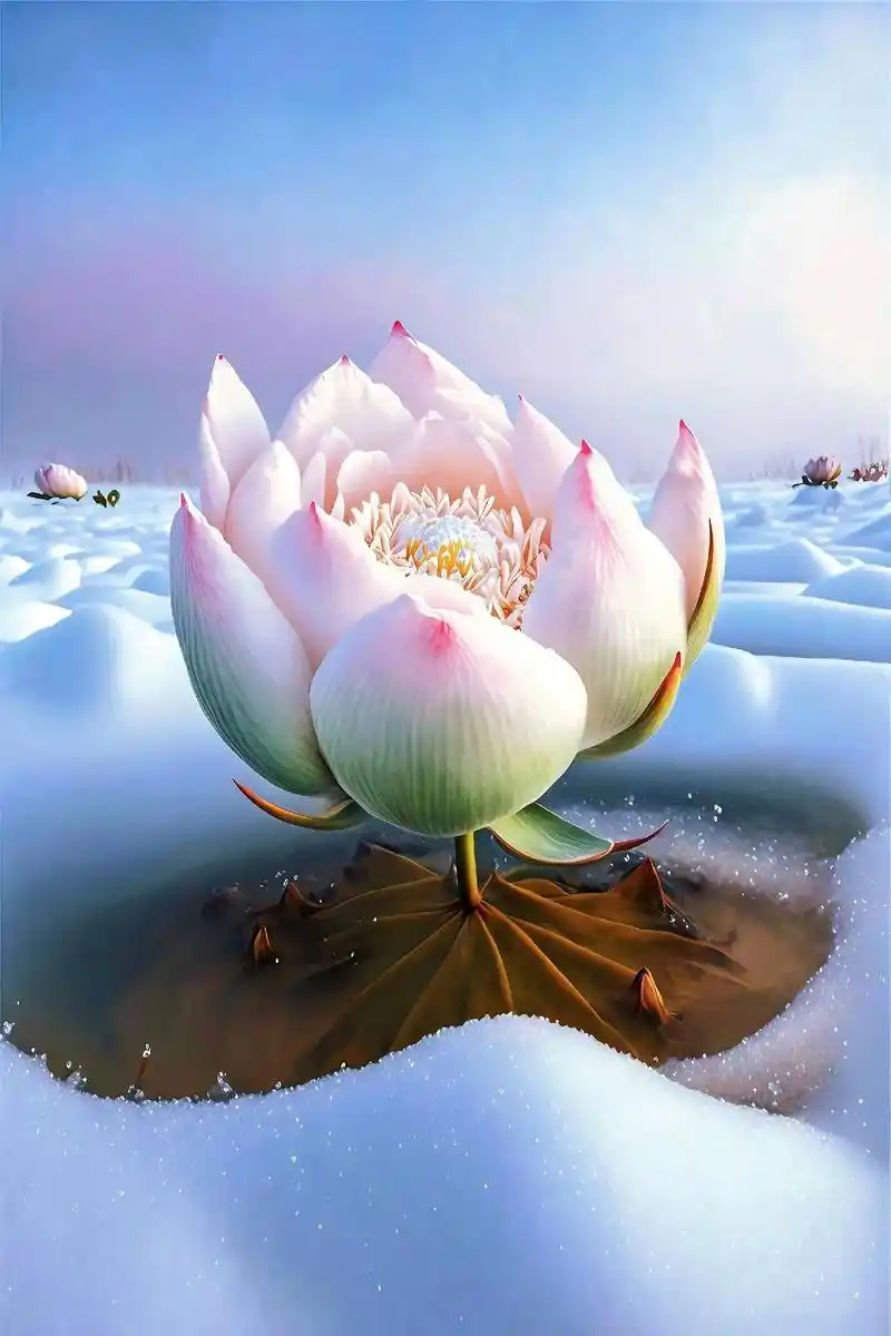 莲花高洁不染尘,出水娉婷净玉身, 仙姿禅韵梵音起,佛光普照蕴 - 抖音