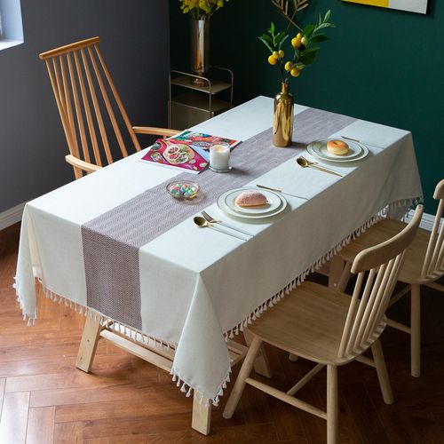 桌布北欧布艺轻微防水防油免洗棉麻小清新简约桌布