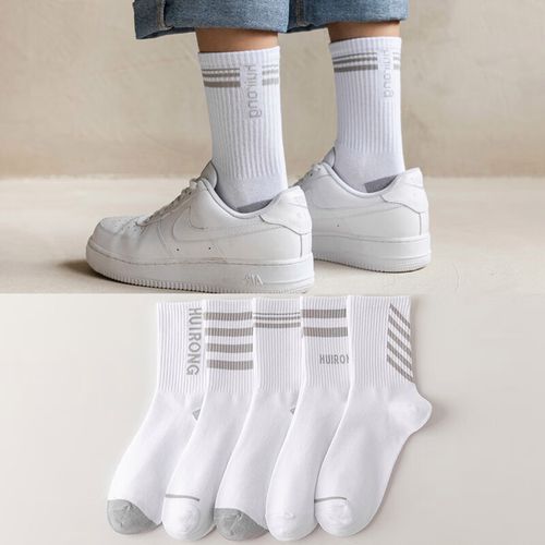 沛阮篮球袜子男生长袜薄棉袜春夏季运动中筒袜学生街头个性字母长筒袜