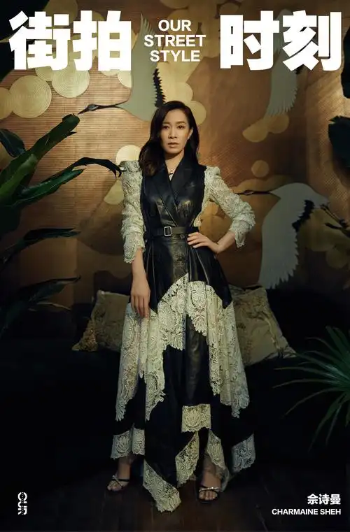 女士街拍秋韵渐浓主题佘诗曼的街拍look