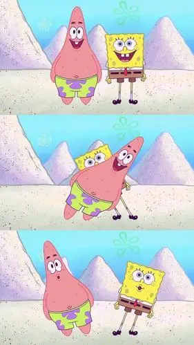 海绵宝宝三格拼接,高清图片,手机锁屏桌面-壁纸族