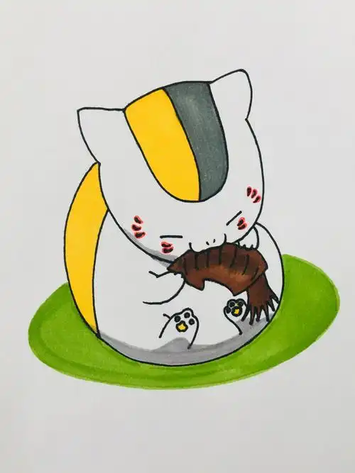 每天一张简笔画 |夏目友人帐猫咪老师(内含详细步骤) - 简书