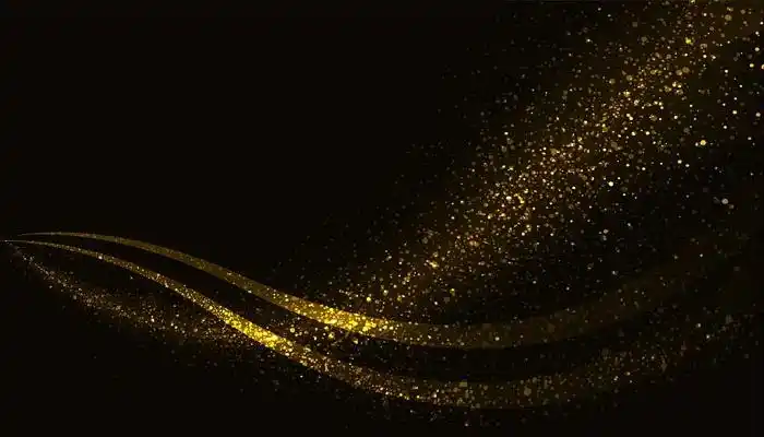 金色粒子光效粒子黑金海报黑金背景金色光效背景
