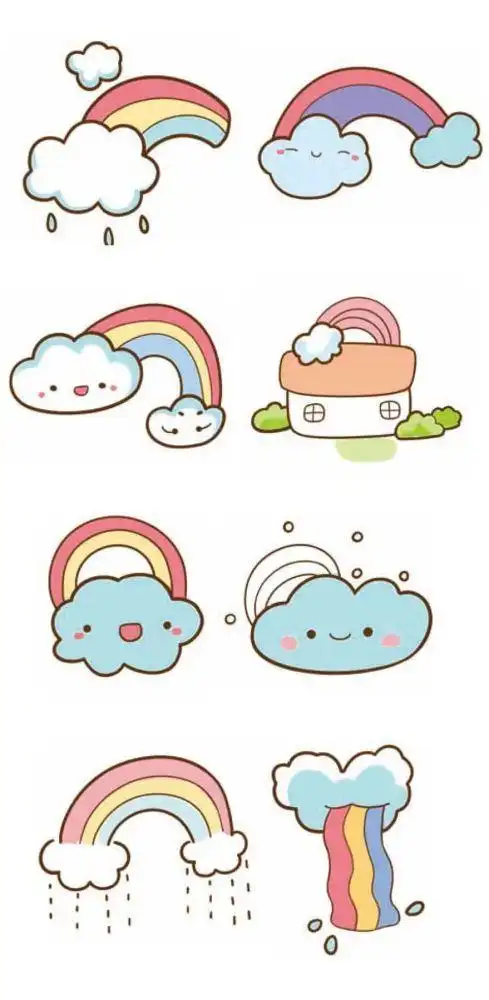 彩色软萌简笔画