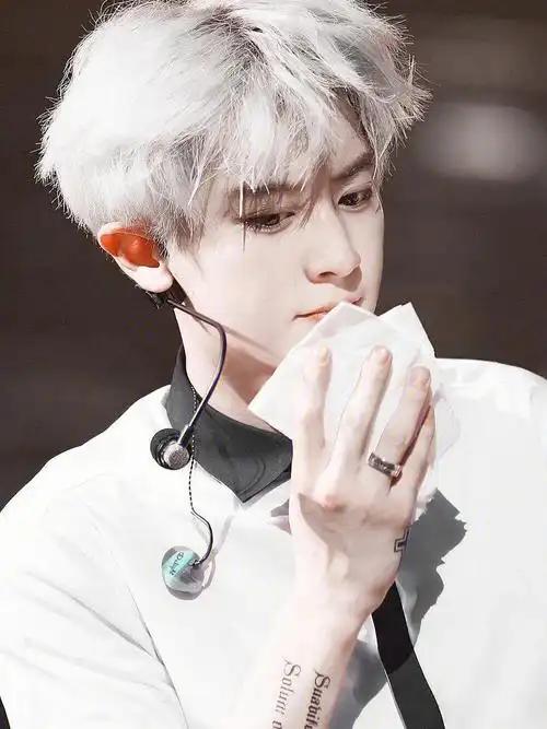 白发的朴灿烈永远的神