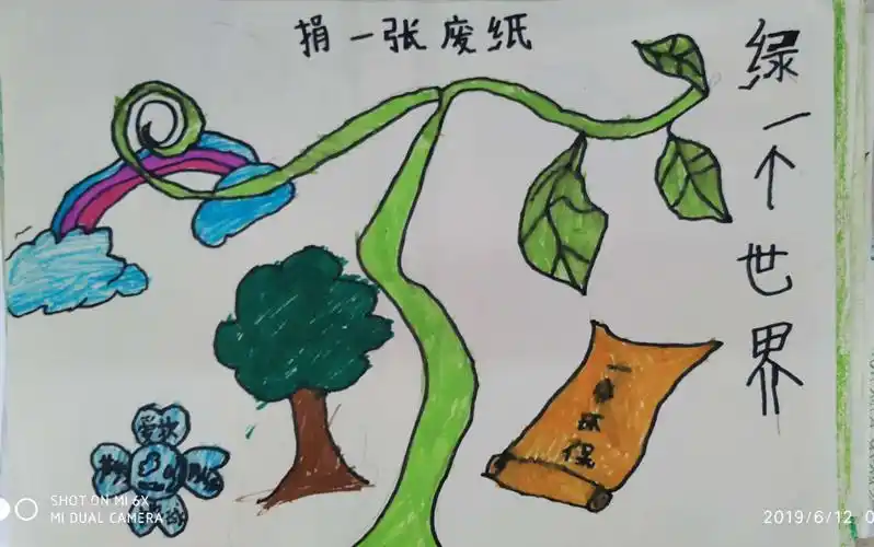 废纸回收手抄报手抄报简单又漂亮