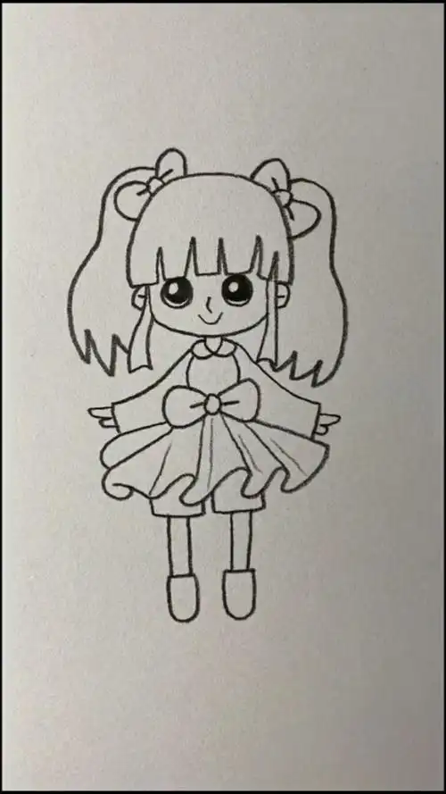 画漂亮的小女孩 你们觉得可爱吗