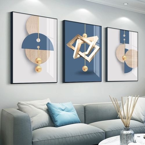 现代客厅装饰画轻奢玄关挂画餐厅卧室床头墙面三联沙发背景墙壁画