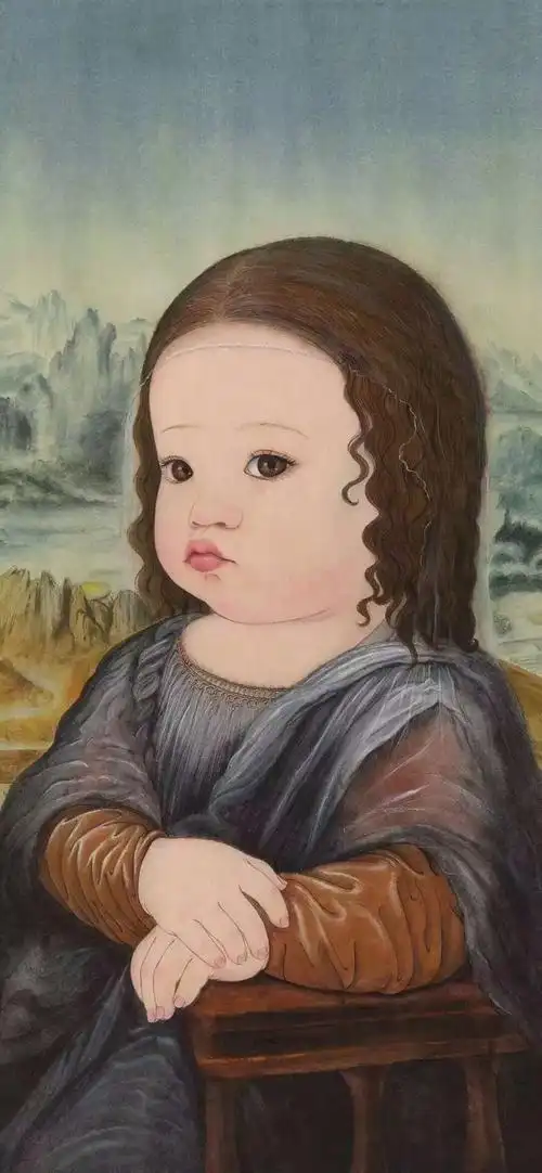 蒙娜丽莎_手机壁纸_动漫卡通手机壁纸_我要个性网