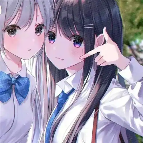 2023最火爆的闺蜜头像动漫一左一右图片