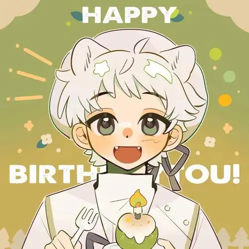 这几天画的生日贺图都不能拿哦