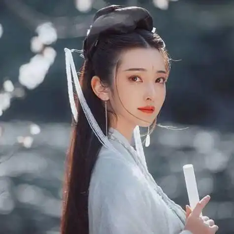 唯美吹箫的白衣古风美女头像太仙了