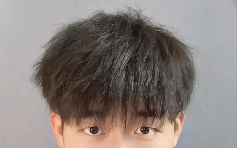 蓬松好看,对细软塌不蓬松的太友好了#摩根烫#摩根碎盖#男生造型打理