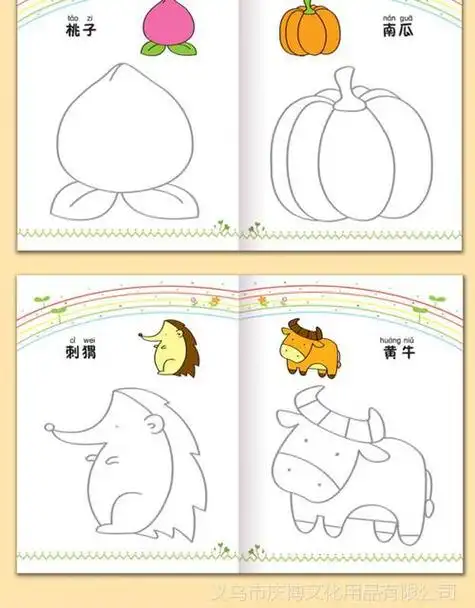 早教宝宝四步学画全6册儿童简笔画大全3-4-5-6岁宝宝涂色书入门画画本