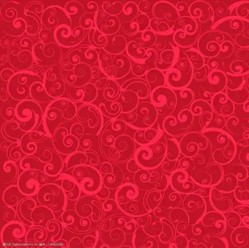 红色花纹树藤背景图片