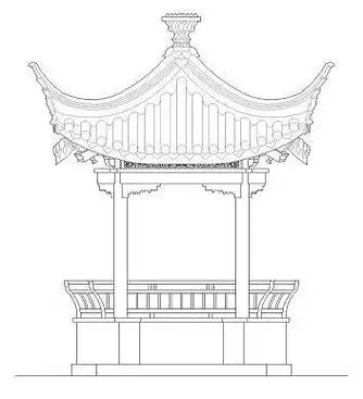 儿童简笔画公园的亭子苏州园林的亭子简笔画小学生古建筑画简笔画古代