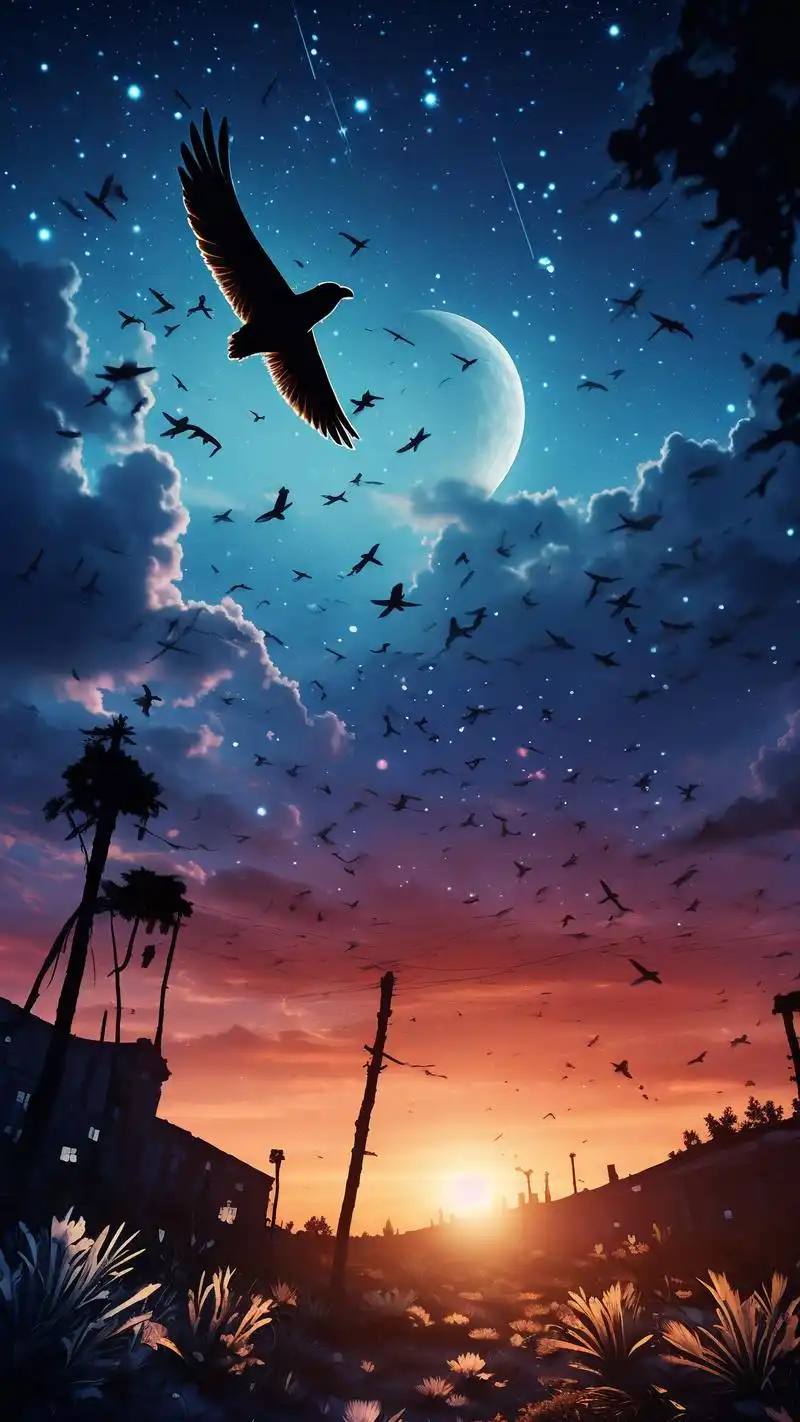 伤感高冷夜空壁纸,情绪拉满90