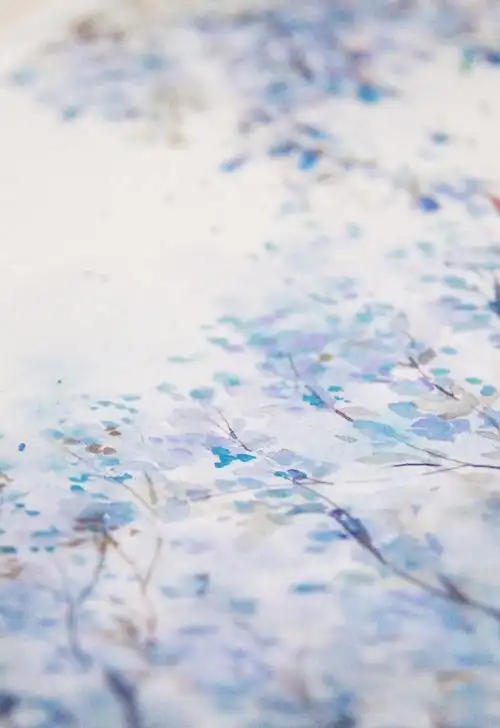 国风水彩|蓝花楹|插画|商业插画|晓涵hans_原创作品-站酷zcool