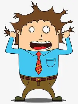 陷入抓狂疯癫状态的男子