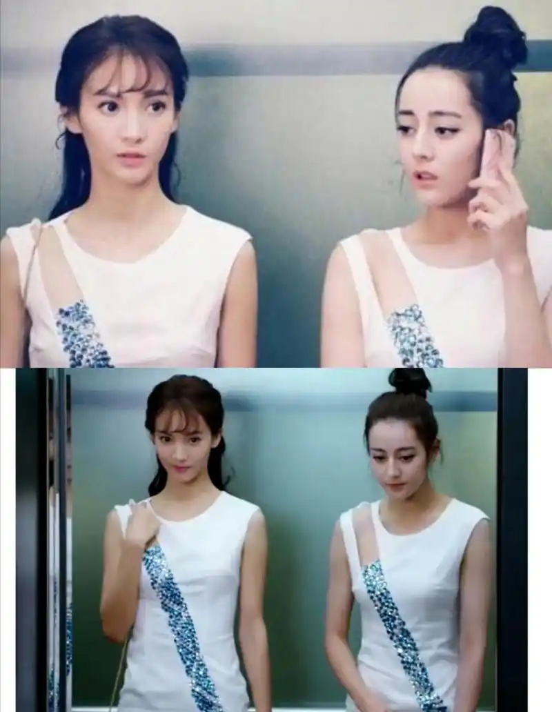 热巴,金晨早期同框照该死的清纯[色]#金晨# #迪丽热巴