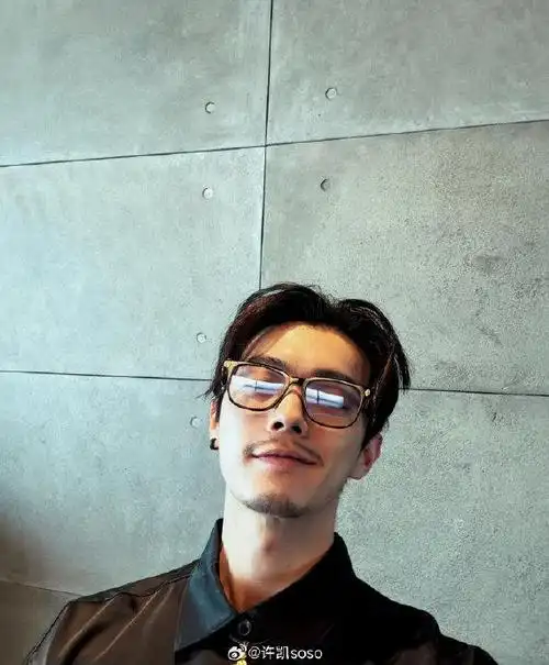 许凯晒最新自拍,胡茬眼镜造型渣苏感狠狠拿捏