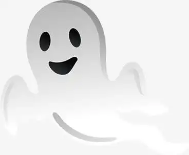 海报卡通白色幽灵