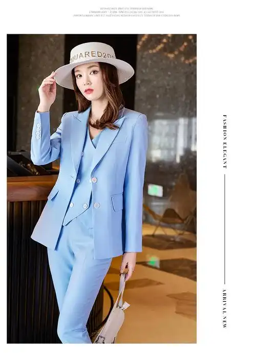 浅蓝色外套西装 蓝色马夹 休闲裤 s【图片 价格 品牌 报价】-京东