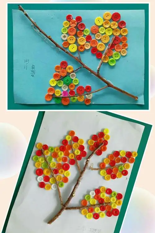 美丽可爱的纽扣画作品展