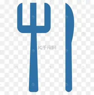 手绘卡通餐叉叉子牛排叉