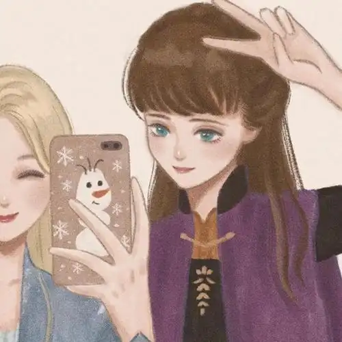 公主手绘特色闺蜜姐妹 内容简介 迪士尼公主手机自拍个性头像图片:拿