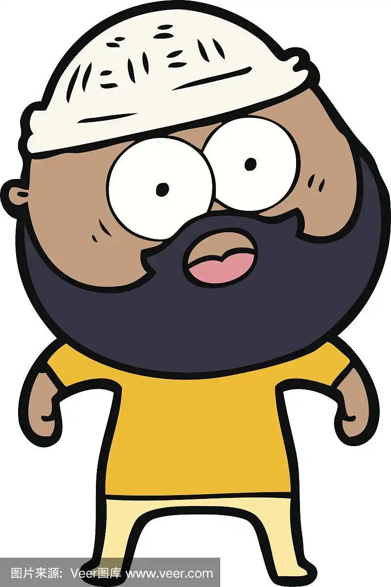 卡通有胡子的男人