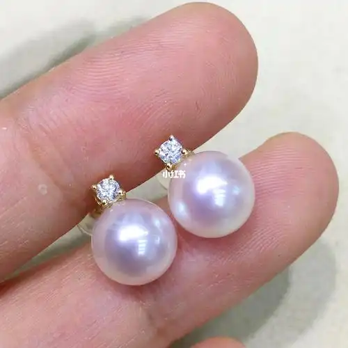 akoya珍珠耳钉戴妃款_珍珠_akoya珍珠_戴妃_耳钉_akoya_柯屹珠宝自由