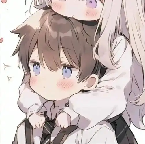 2024萌系可爱情侣卡通头像一对,呆萌可爱的卡通