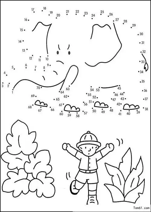 小班简笔画连线画