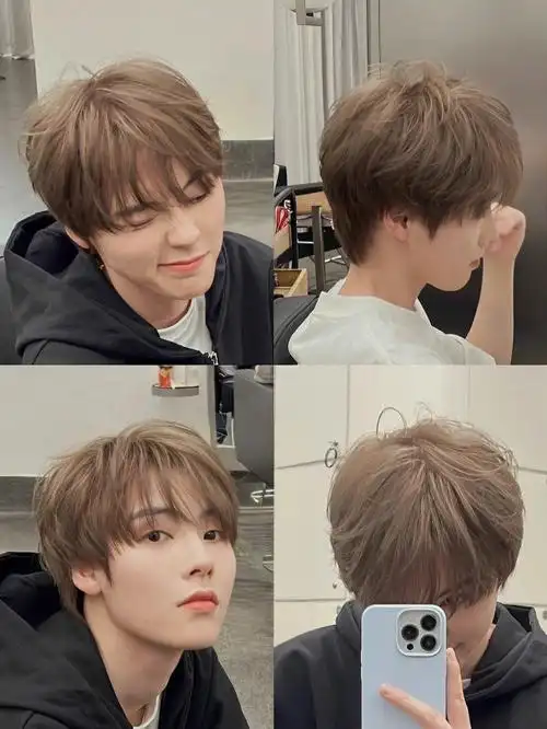 染完显白两度|||0101男生发色奶茶灰夏天冬天都适合的颜色01