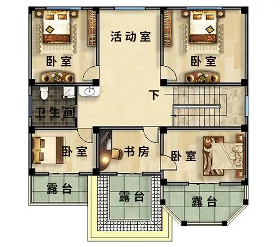 欧式三层别墅设计图平面图