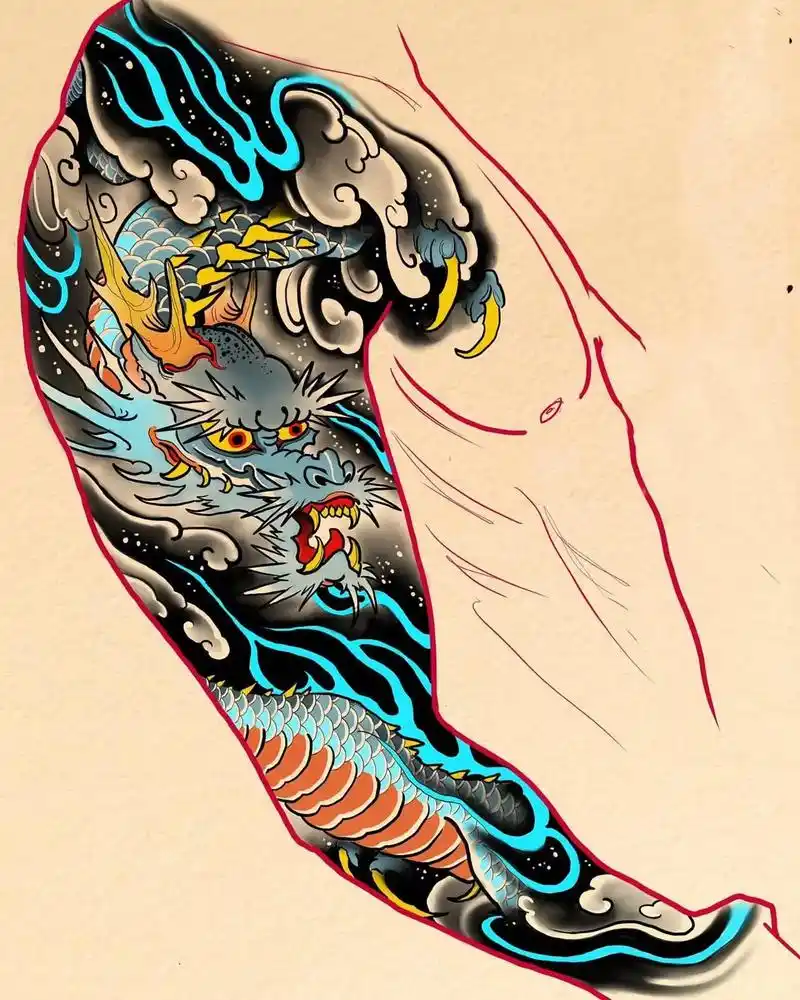 真是一条狂拽酷炫威武霸气帅炸天的小龙龙 #日式老传统 #龙# - 抖音