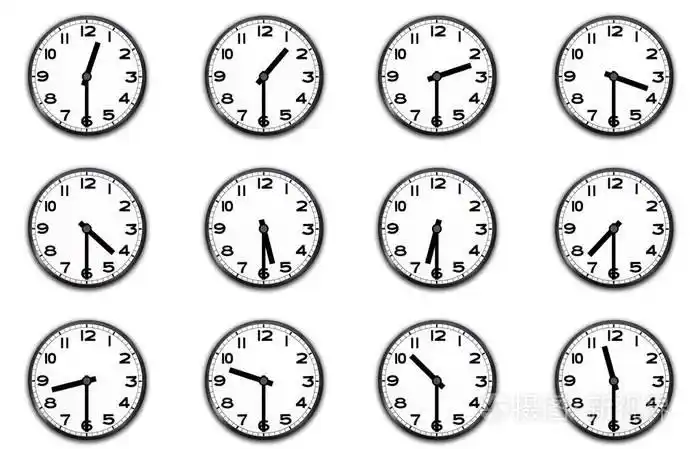 指示半小时的时钟