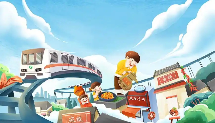 地铁宣传海报|插画|商业插画|豆子狸 - 原创作品 - 站酷 (zcool)