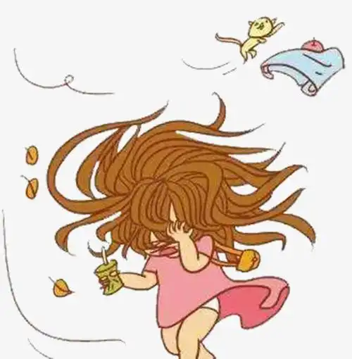 狂风吹乱头发