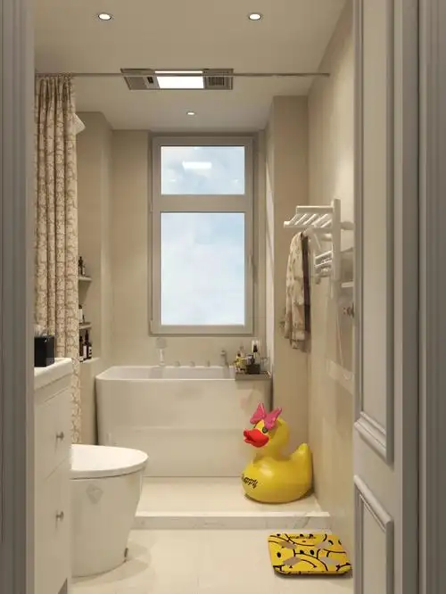 清新浴室78有坐浴浴缸小户型的仪式感