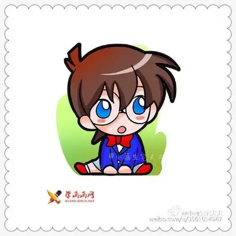 简笔画教程柯南的画法名侦探柯南简笔画图片2 16-07-14 1749     名