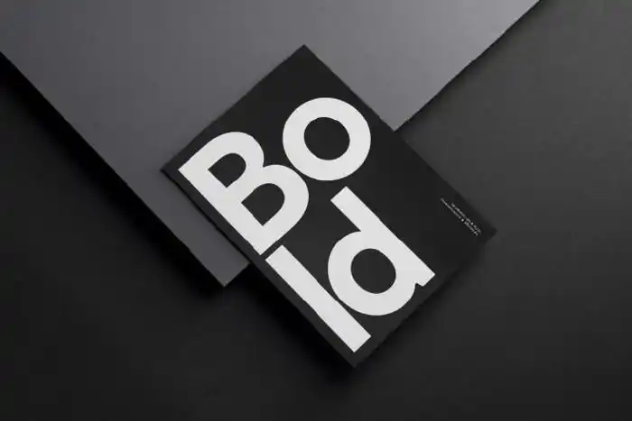 一组黑白色调的英文字体海报设计图片,夹杂一张中文的,因为它的排版很