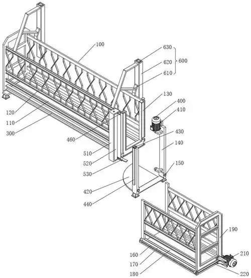 一种建筑用具有横截面延伸结构的安全防护吊篮