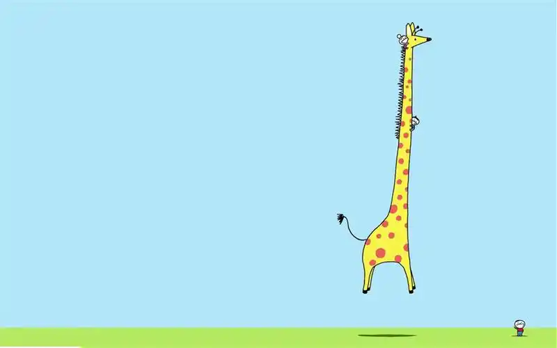 极简创意设计可爱卡通长颈鹿高清桌面壁纸下载(二)-设计创意-手机壁纸