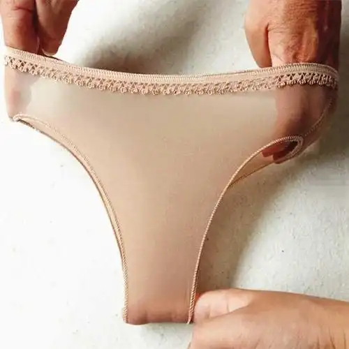 夏季超薄透明油亮无缝丝袜内裤性感透气紧身三角短裤 男女通用